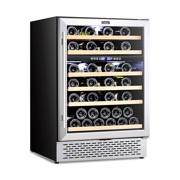 Buy 24'' Wine Cooler Refrigerator 51 Bottle Fridge Dual Zone Builtin or Freestanding Under