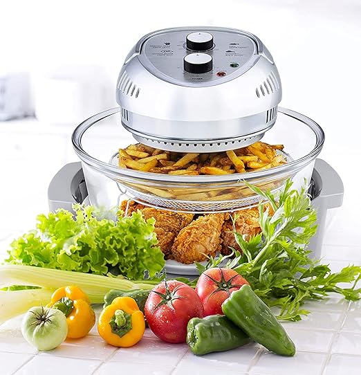 Big Boss Oilless Air Fryer, 16 Quart, 1300W with Built in Timer