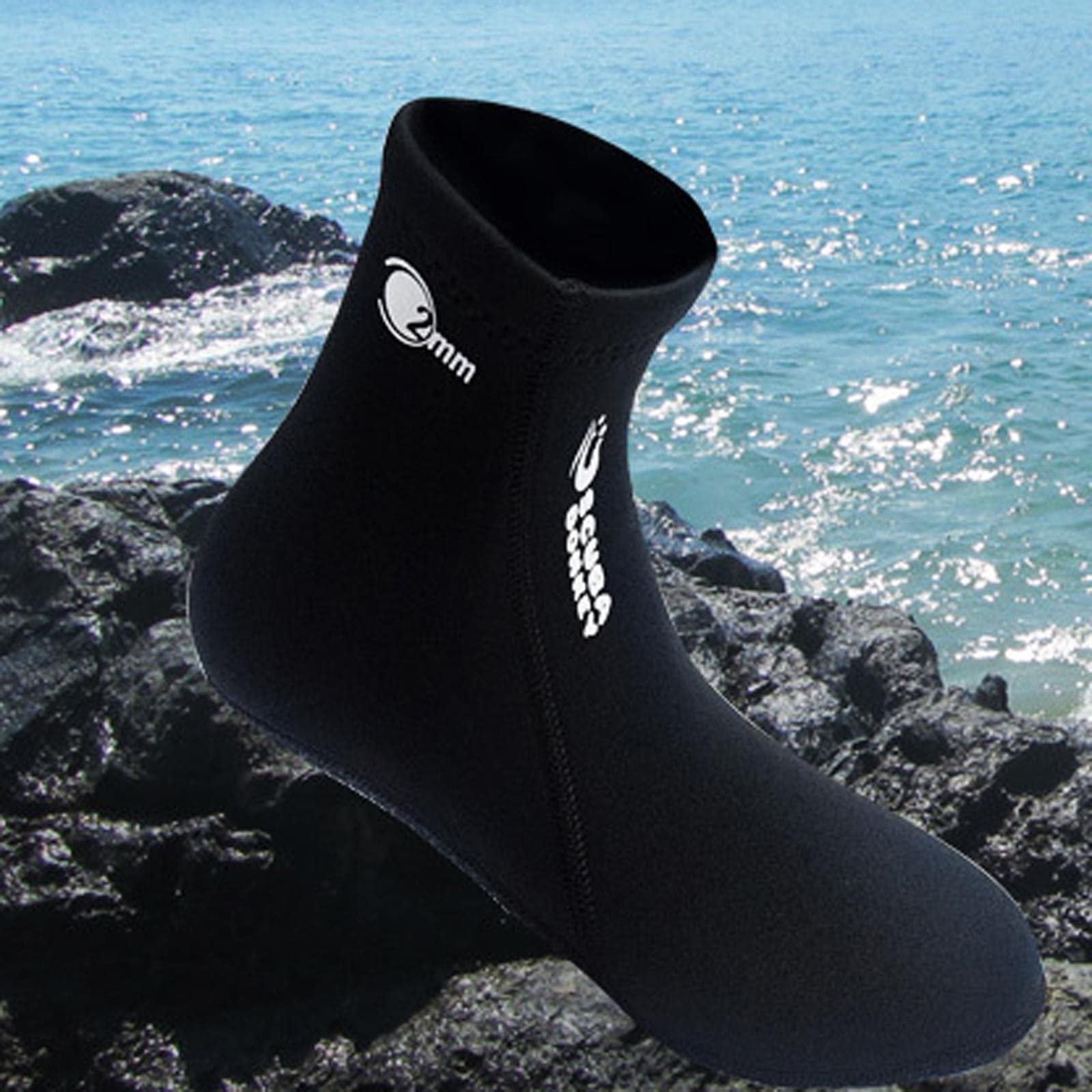 Neoprensocken, Tauchsocken, Wasserflossen, für Erwachsene, Surfen, Schnorcheln, Wandern, Größe S, Schwarz