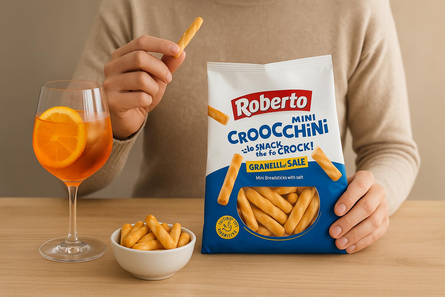 10 Confezioni Mini Crocchini Salati 150g – Grissini con Granelli di Sale, Snack Croccante per Aperitivo, Ideali con Salumi e Formaggi, Totale 1,5 kg