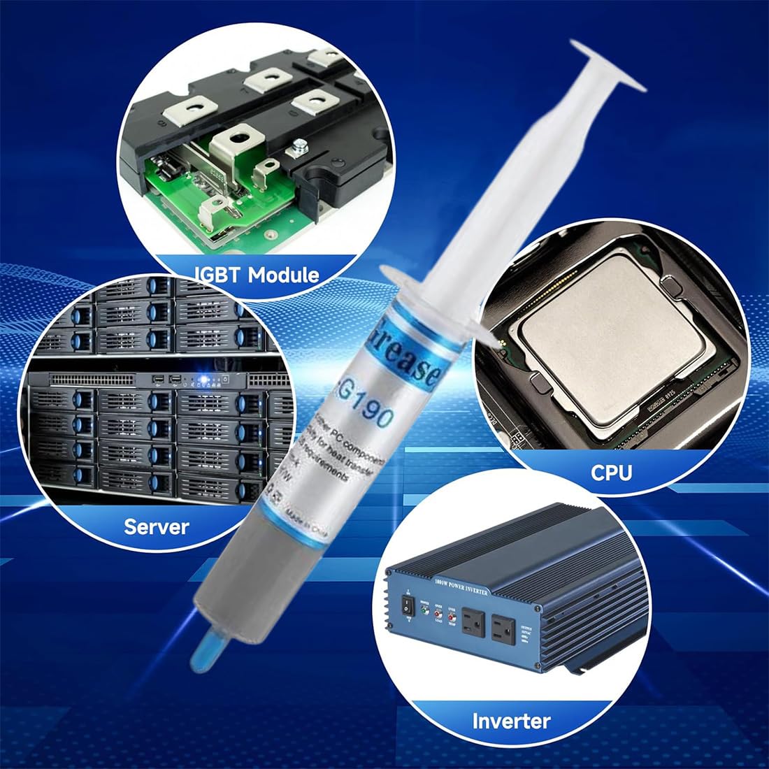2 Pezzi YJ-G190 Wärmeleitpaste für Kühler, Pasta Termica Compound per Raffreddatori, Kühlkörperpaste Grafikkarte CPU Wärmeleitpaste CPU Wärmeleitpaste PC kühlpaste Leitpaste Thermal Paste