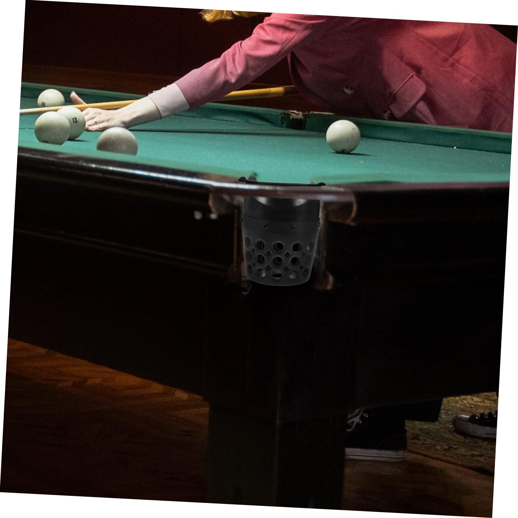 Zubehör für Billardtische Billard-Pool-Zubehör Professionelle Taschen für Billardtische Billardbahn Ersatz der Tischtaschen Getränkehalter Motorrad Pooltische Sport Schwarz