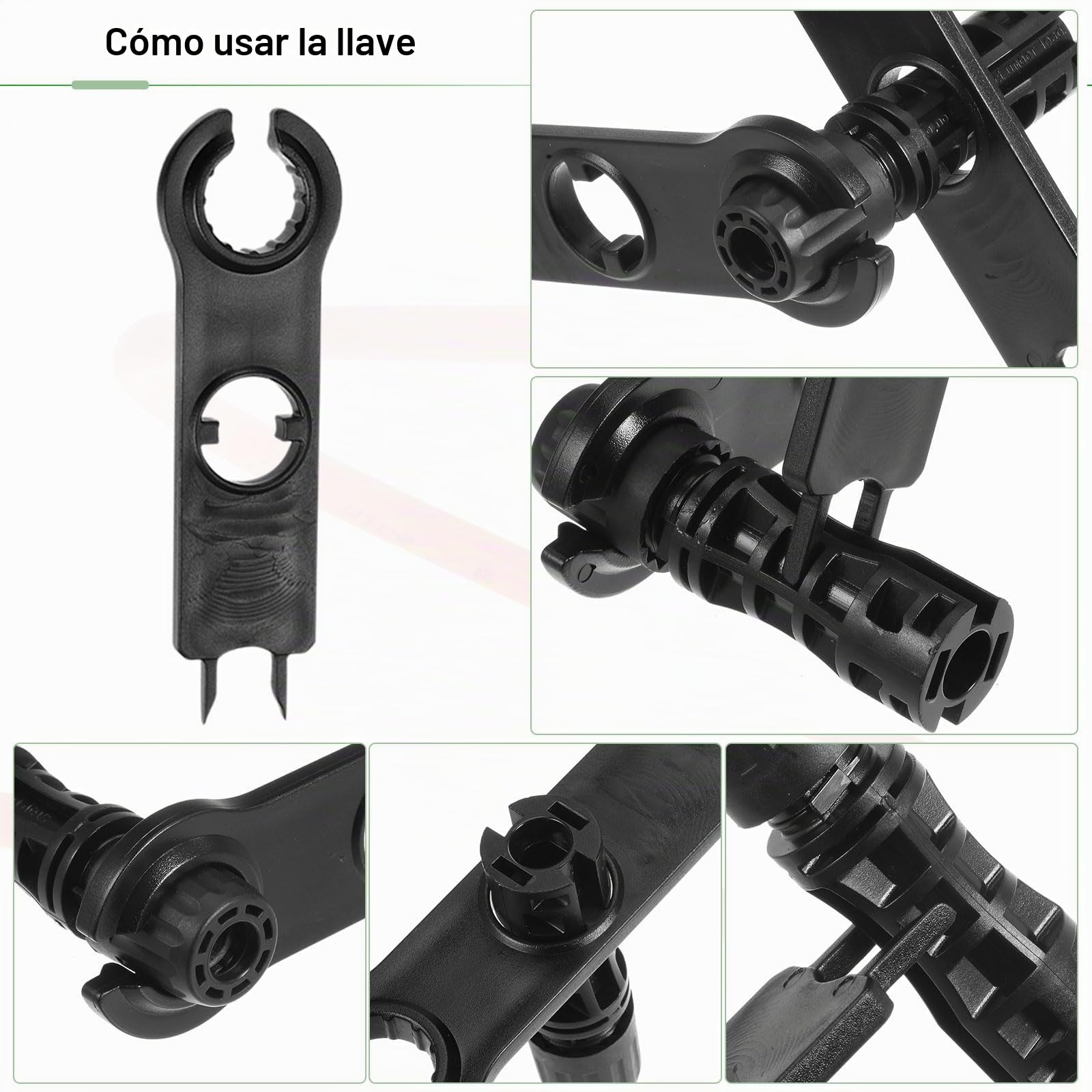 sourcing map Solar Panel Cable 10 Pies 8 AWG 10mm2 Solar Cable Estañado Cobre Alambre con Hembra y Macho Conector Negro Rojo para RV Barco Marino Solar Panel