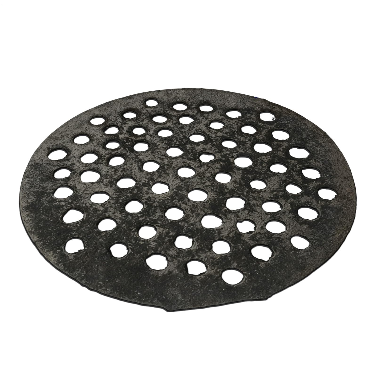 Grille de drainage en fonte ronde pour sublimer et protéger la pelouse du jardin