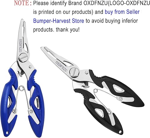 Miniatura 2 de Alicates de pesca, removedor de anzuelos de acero inoxidable, 2 piezas, cortador de línea de pesca multifunción abridor de anillos divididos,