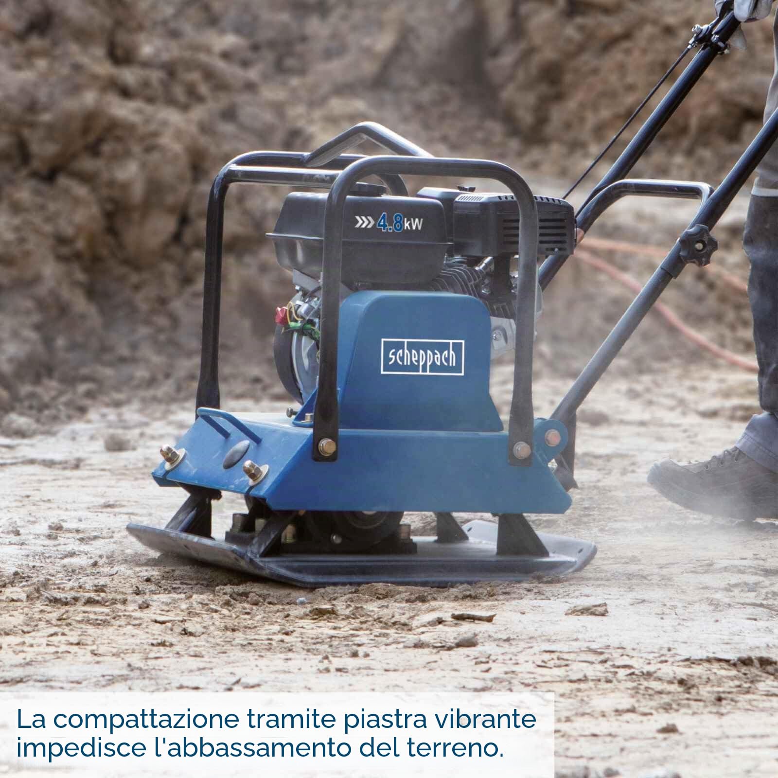 Scheppach Compattatrice benzina HP1800S 6.5HP - Piastra 550x440 mm marca