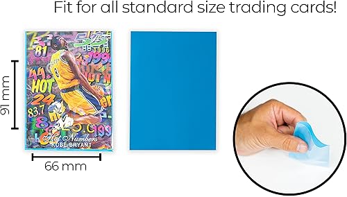 Miniatura 4 de Premium Preferred Protection 100 fundas holográficas azules para tarjetas, ajuste perfecto, brillantes, tamaño estándar, fundas de Pokémon, se