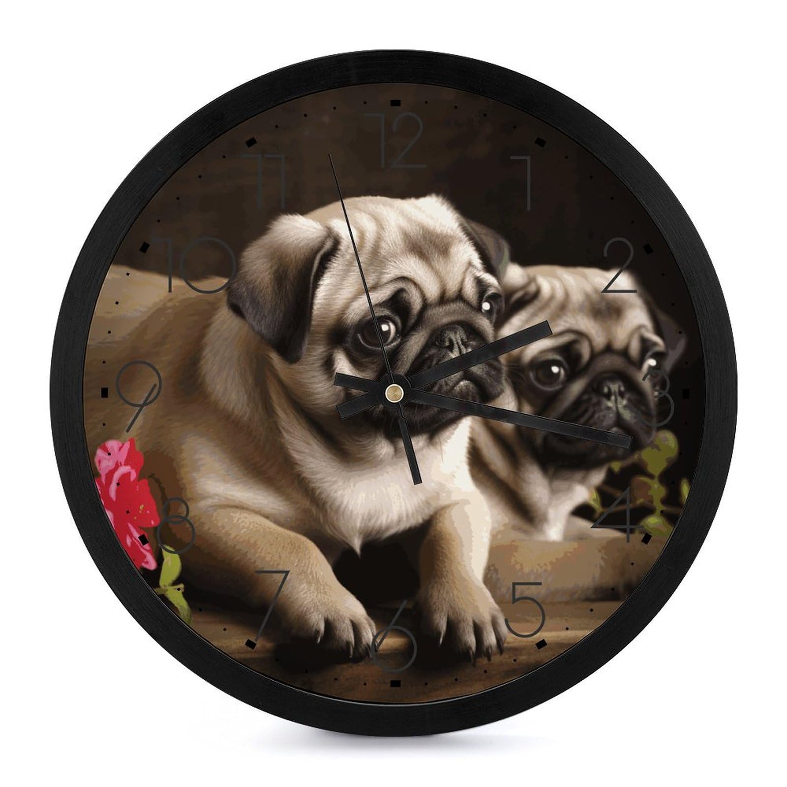 Horloge murale ronde silencieuse de 25,4 cm pour une décoration intérieure sobre
