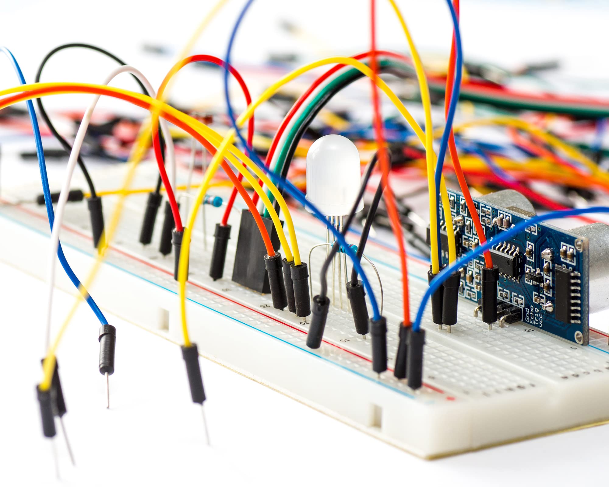 Kit Breadboard E Cavi Jumper AUKENIEN - 4 Breadboard + 65 Cavi M/M + 14 Ponticelli A U Per Arduino - Foto 7