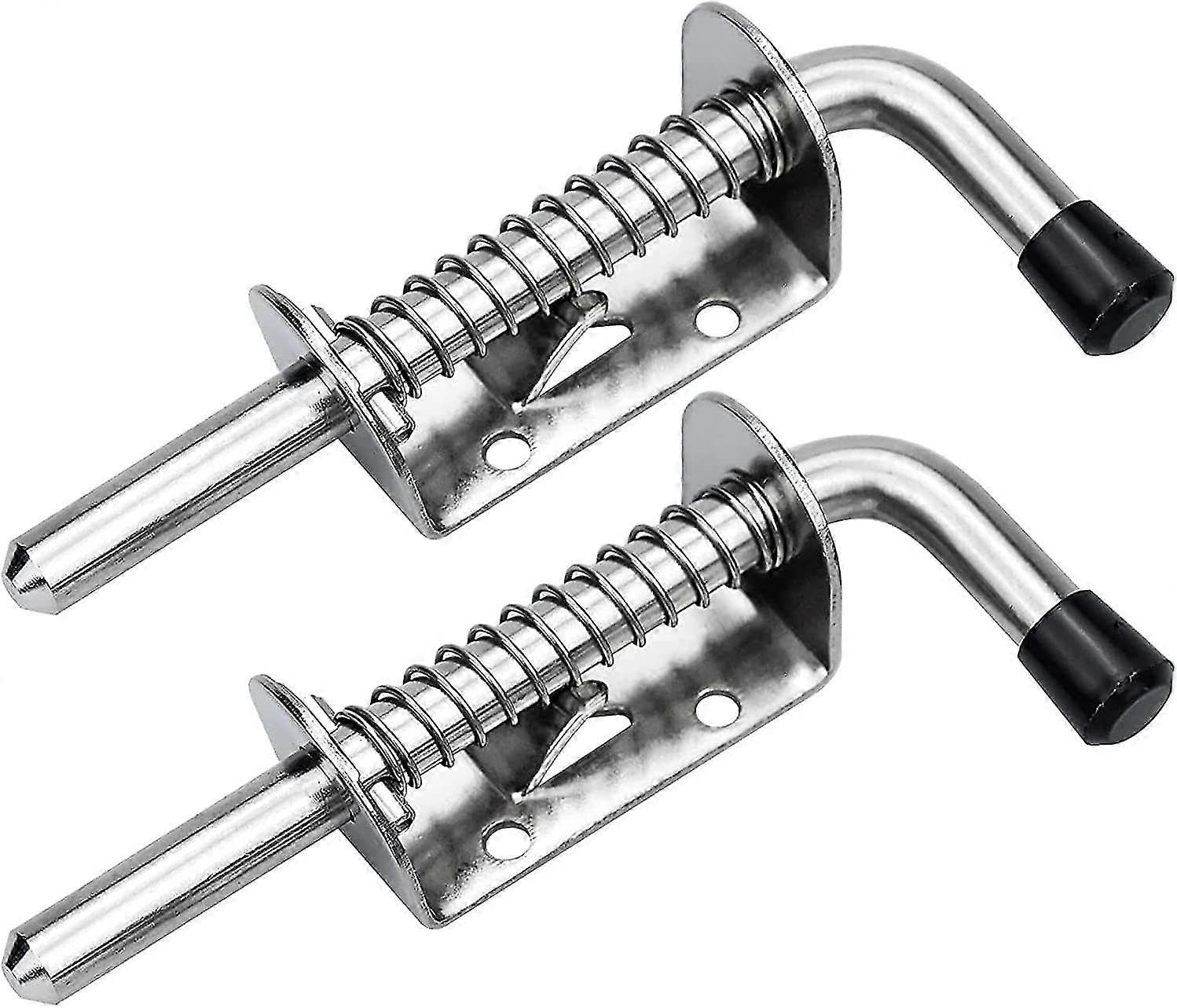 2pcs Garage Door Bolt Latch Spring Latch Steel Spring Bolts Latches and Door Locks 128mm for Garage Door Shed
