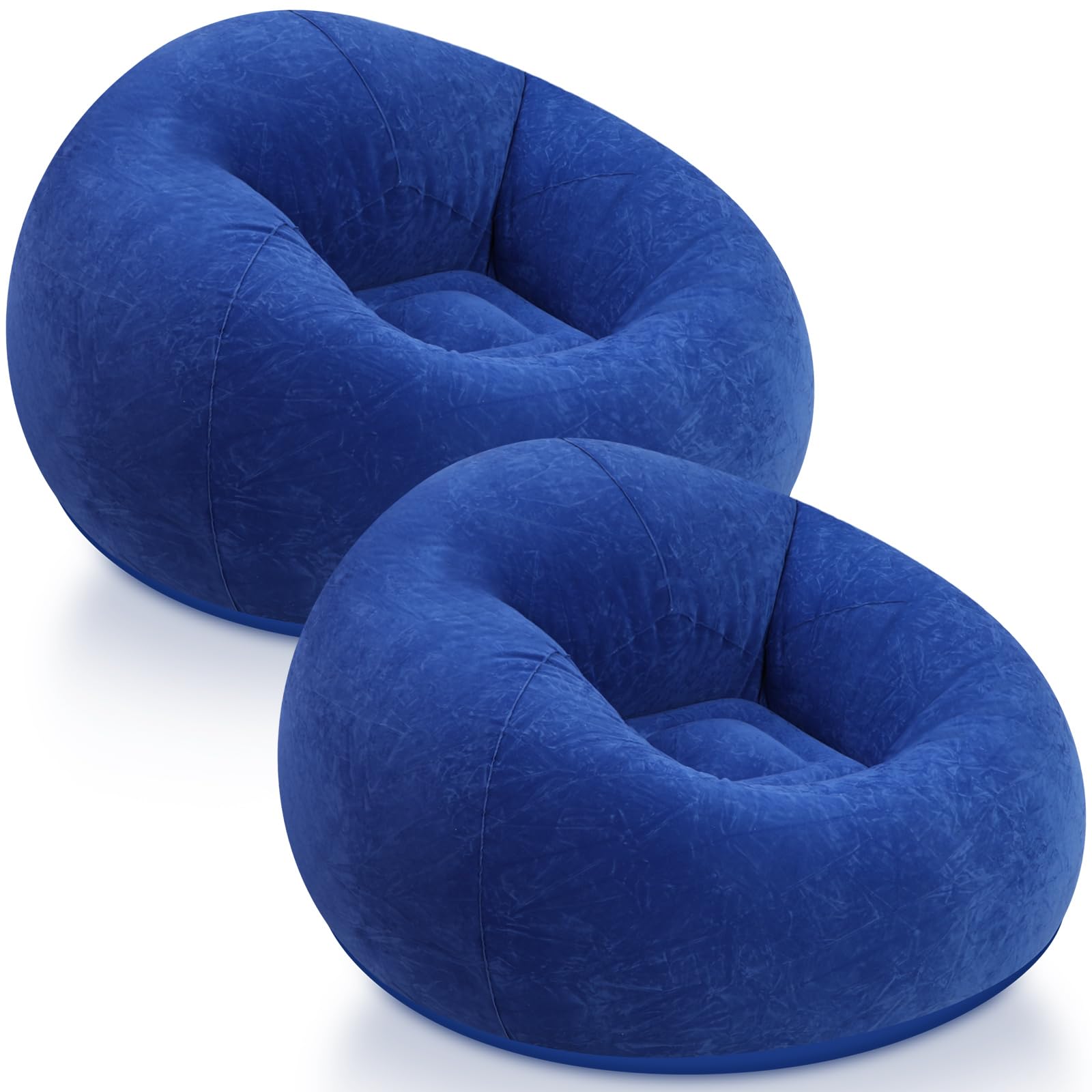 Realspring Inflatable Bean Bag Chairs Outdoor Blow up Camping Chairs Inflatable Lazy Sofa Folding Portable Bean Bag Loungers Couch for Movie Night(