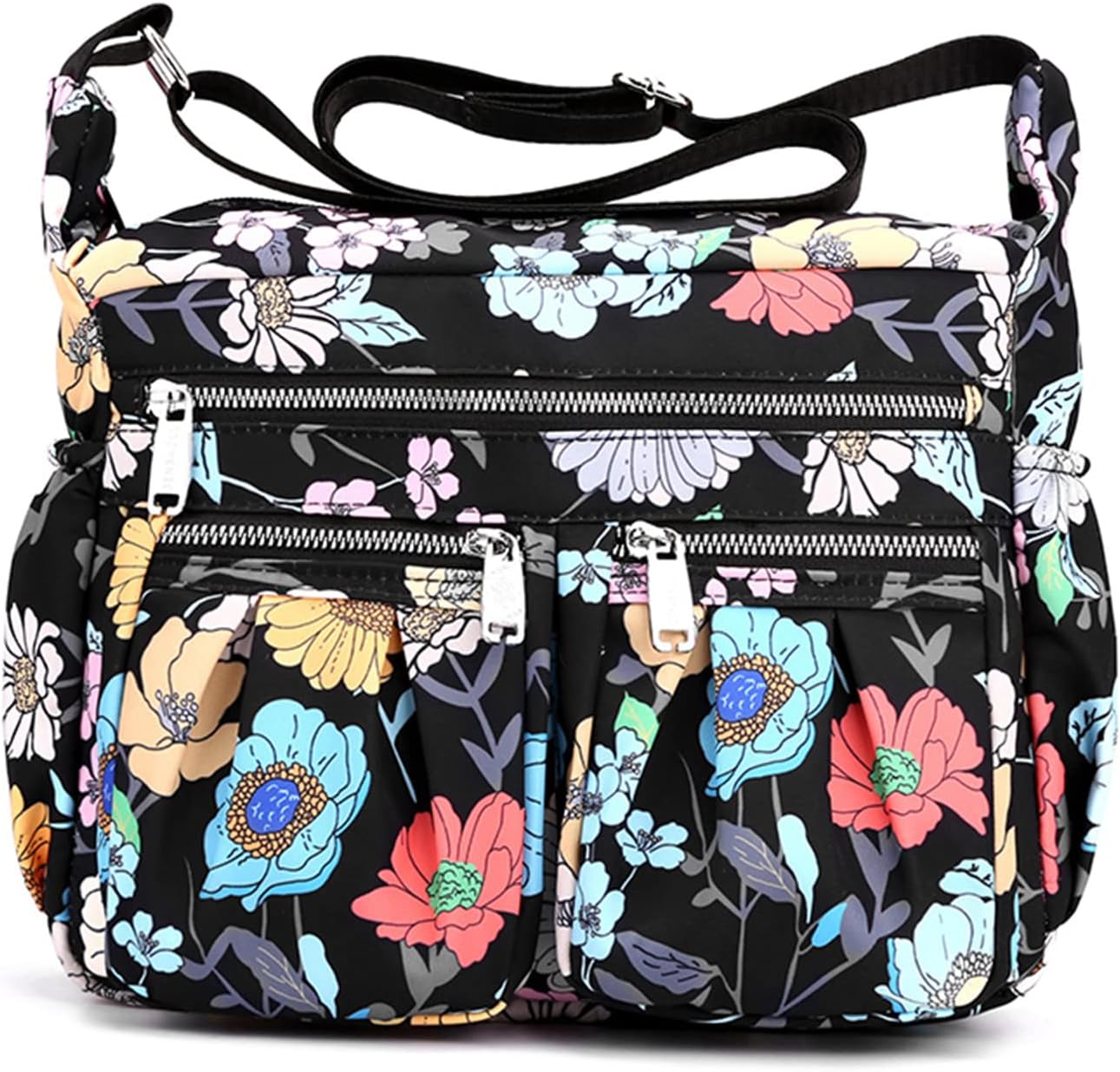 Crossbody Bags for Women Multiple Pockets Shoulder Handbag Casual Nylon Lightweight Purse