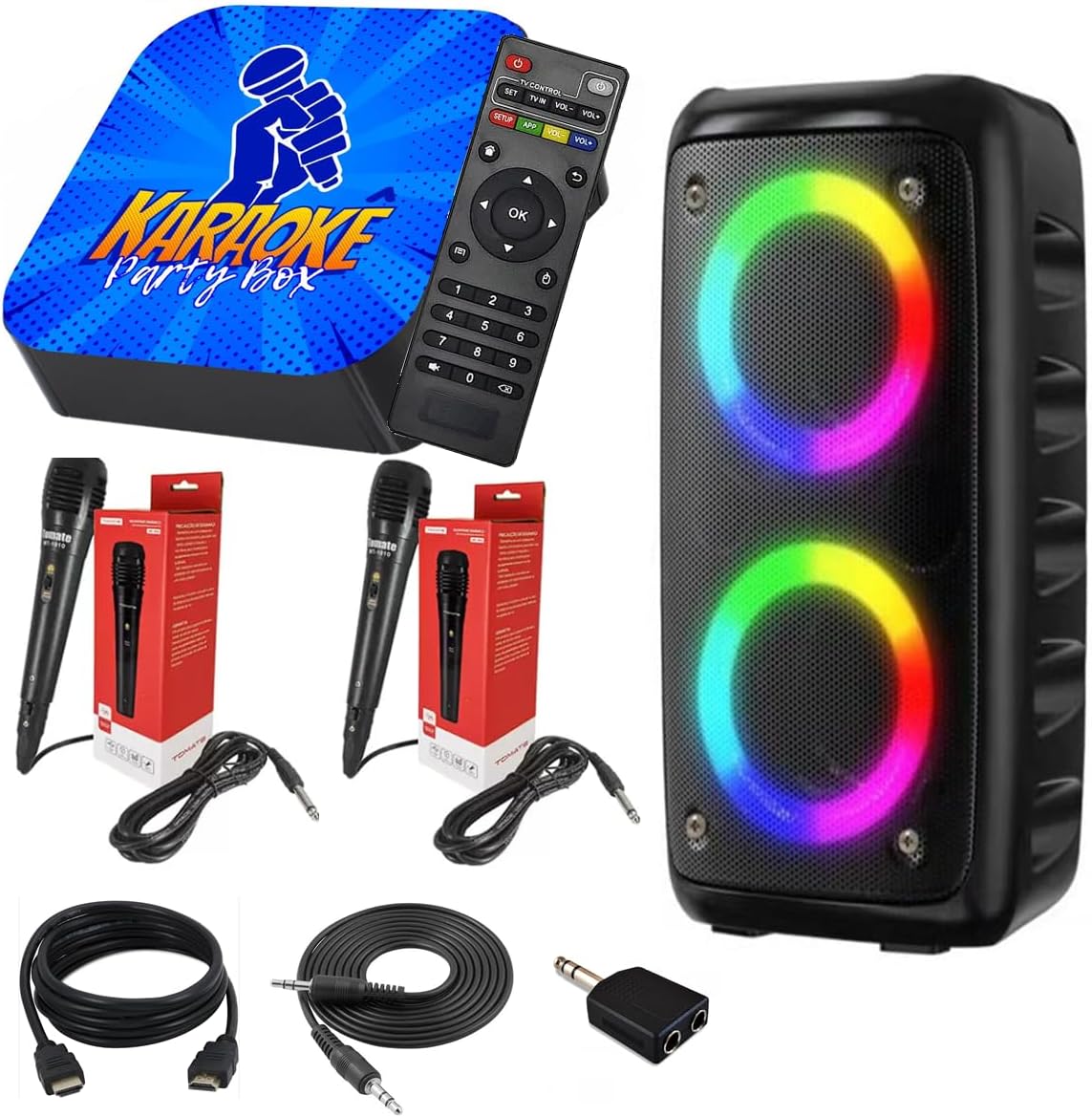 Set Karaoke McGrey Party-2000 - 1200W, 2 Altoparlanti, Microfoni, Bluetooth, Completo - Foto 3