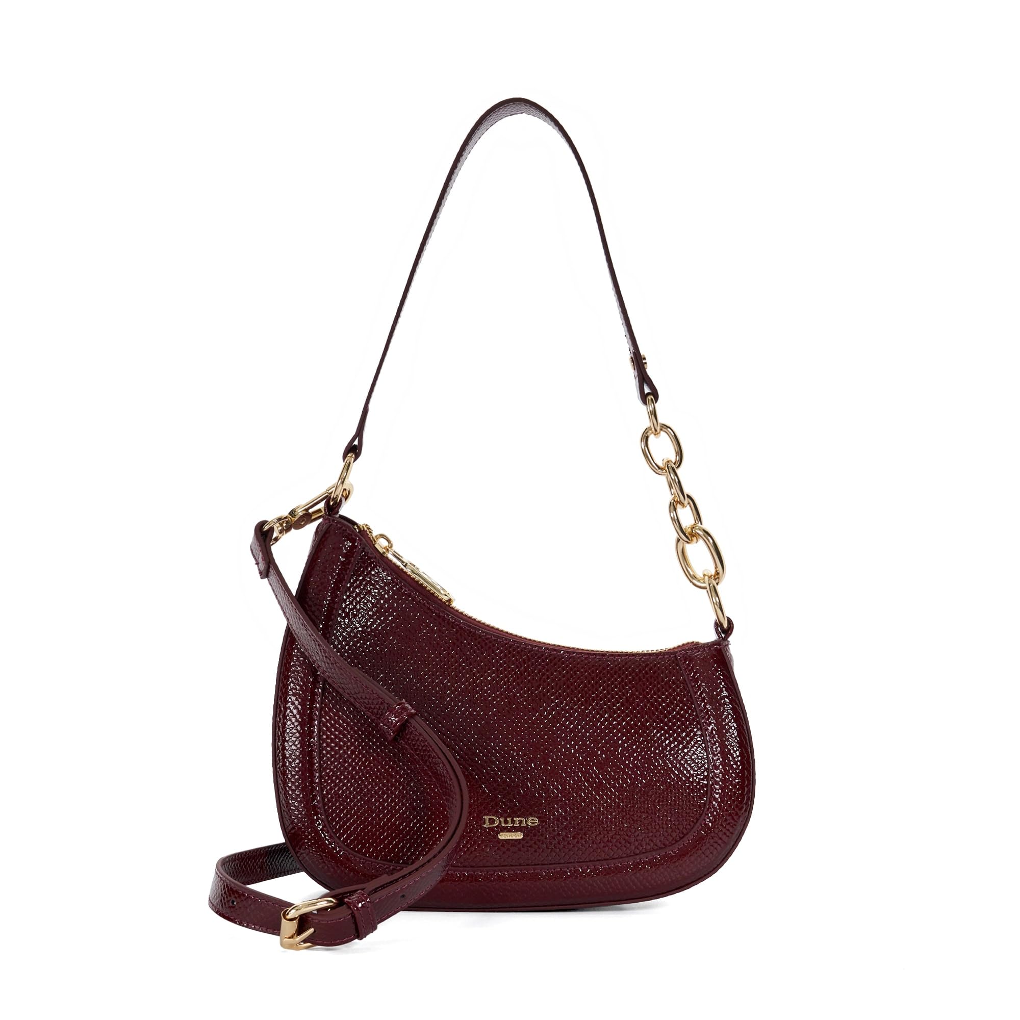 Dune DIRECTION Asymmetric chain detail shoulder bag One Size Shoulder Bag