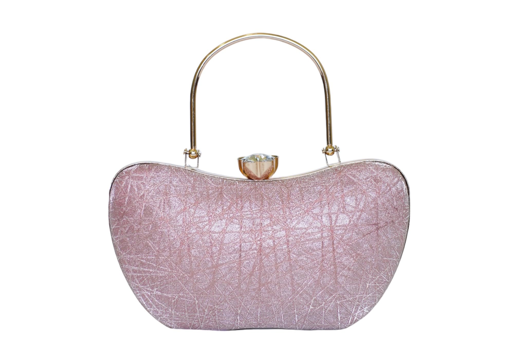 Women’s Party Clutch | Glitter Evening Handbag with Metal Handle & Chain Sling | Stylish Wedding & Festive Clutch Purse | bridal purse for women-image-40