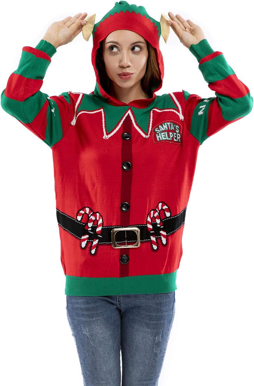 Men‘s Ugly Christmas Sweater Unisex Women`s Funny Novelty Pullover for Xmas Party Festive