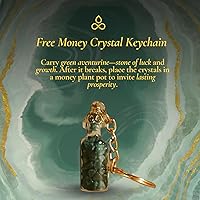 Vista 4 de Varitas de incienso para atraer dinero - para manifestar abundancia (más de 80 varitas) con llavero de cristal de aventurina para desbloquear