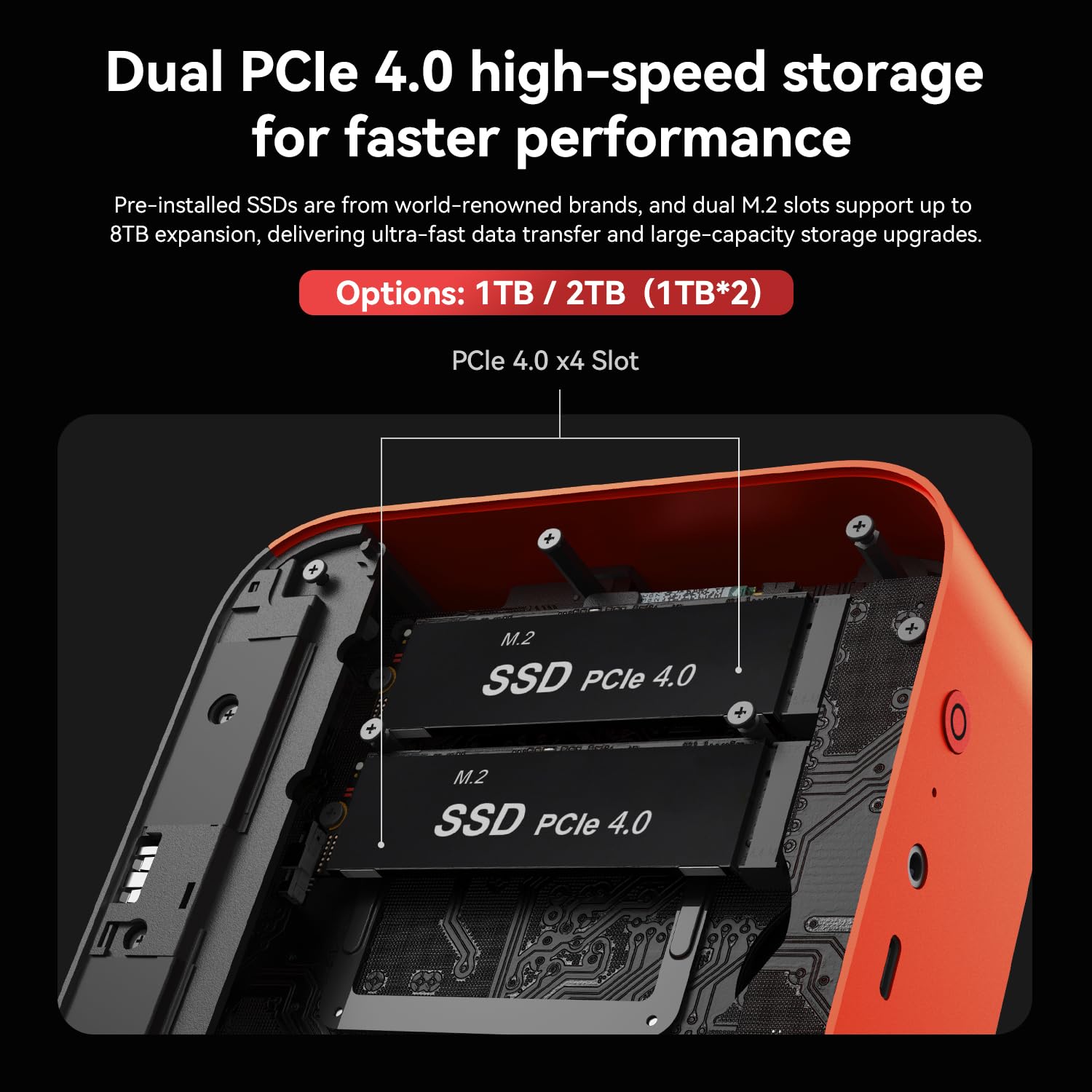 Beelink SER9 Pro AI Mini PC, AMD Ryzen 7 H 255(8C/16T, bis zu 4,9 GHz), 24G LPDDR5X 1TB PCIe4.0 SSD, Mini Computer 4K Triple Display, USB4/WiFi6/BT5.2/2.5G LAN, Openclaw vorinstalliert, Ubuntu