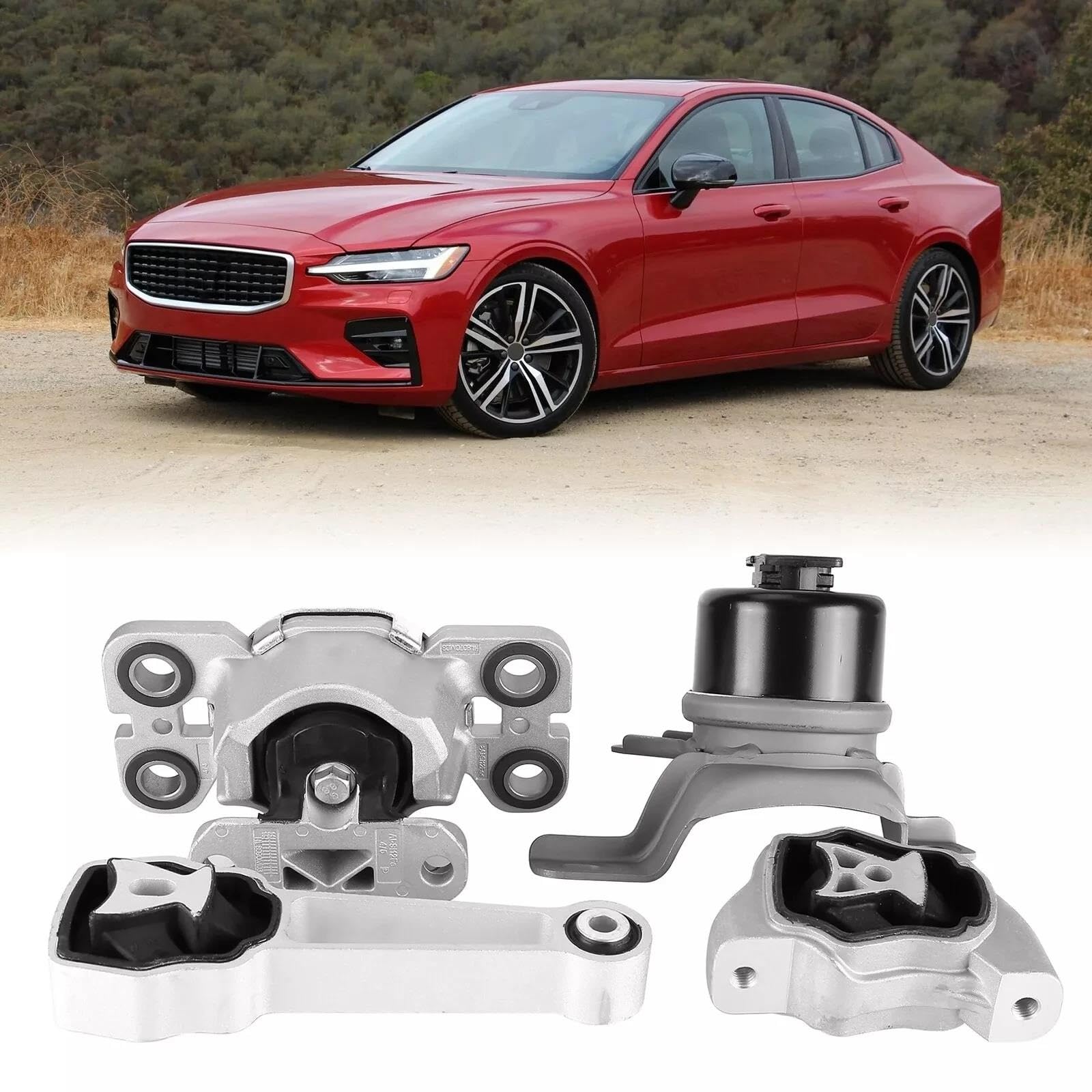 Palier Moteur Ensemble De 4 Supports De Couple De Transmission De Moteur 07-16 pour Volvo S60 S80 V70 XC60 pour Freelander 2 LR2 LR024730 LR000597 31257674 LR021634 Fixations Cache Moteur