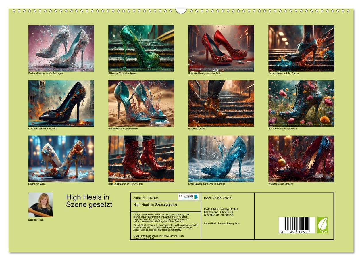 High Heels in Szene gesetzt (hochwertiger Premium Wandkalender 2026 DIN A2 quer), Kunstdruck in Hochglanz: Eleganz, Glamour und außergewöhnliche Szenen - Monat für Monat (CALVENDO Kunst)
