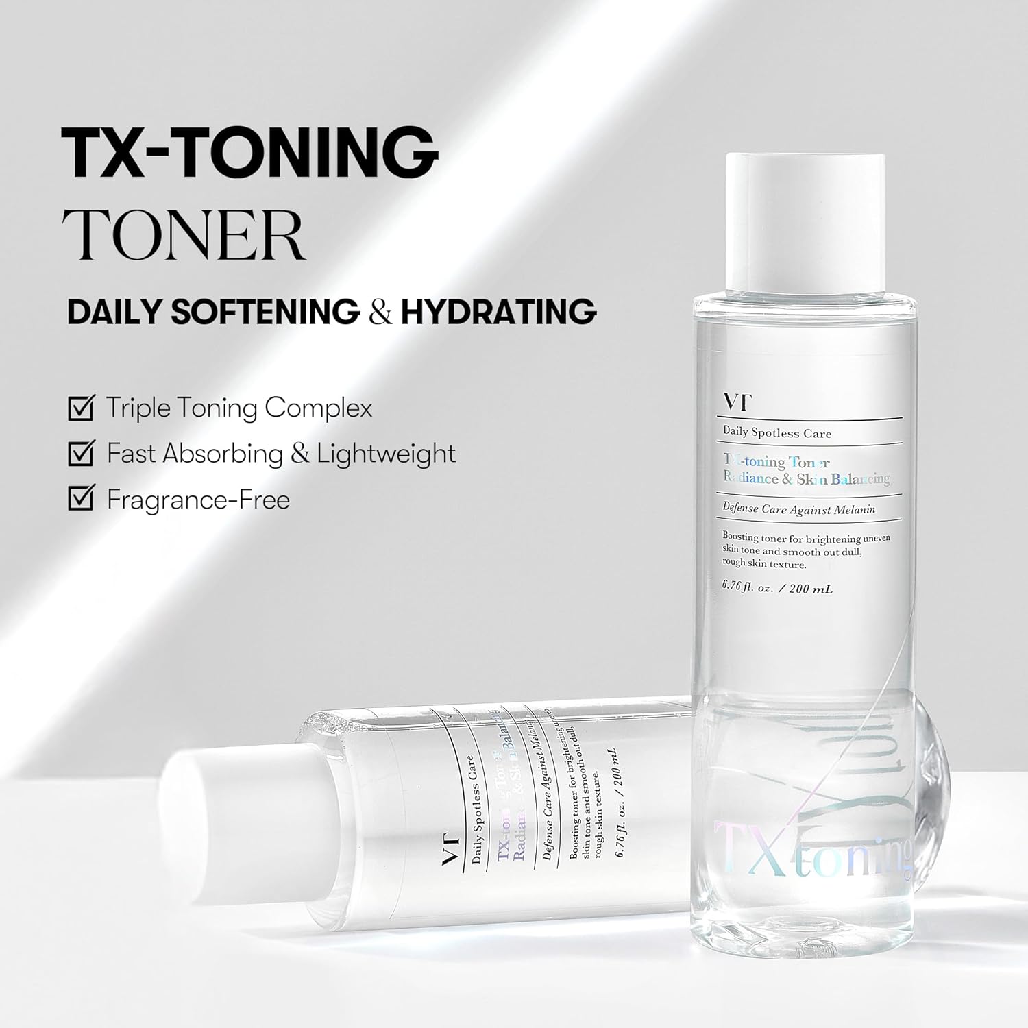 VT COSMETICS TX Toning Facial Toner with Tranexamic Acid, Niacinamide, Glutathione, Hydrating, Refreshing Toner for Dark Spots, Acne Scar, Sun Spots, Age Spots, Korean Skin Care (6.76 fl. oz.) - Image 2