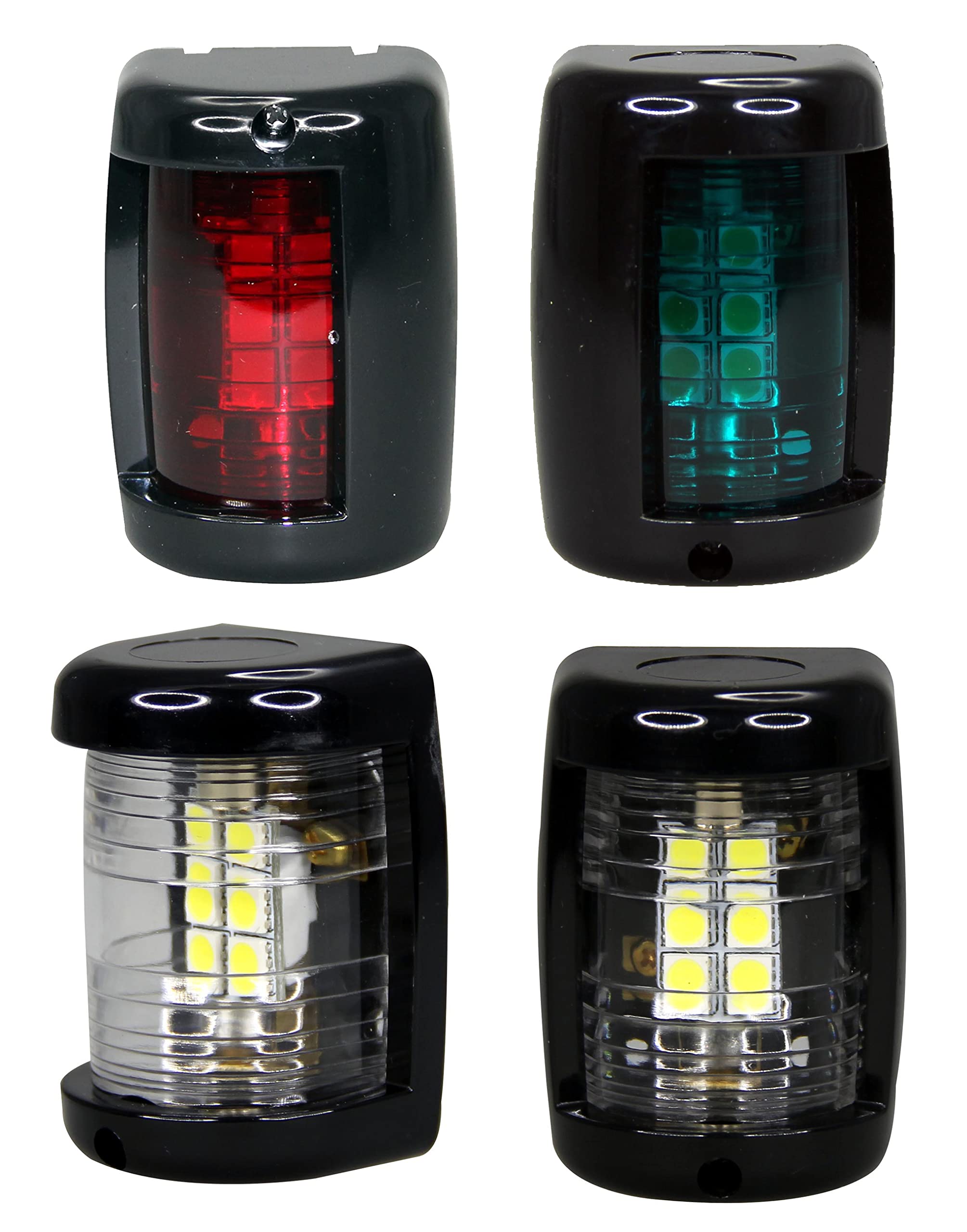 4x Ovale Boots-Navigationsleuchten LED – Rot/grün Für Bug & Heck, 24V 4x Ovale Boots-Navigationsleuchten LED – Rot/grün Für Bug & Heck, 24V