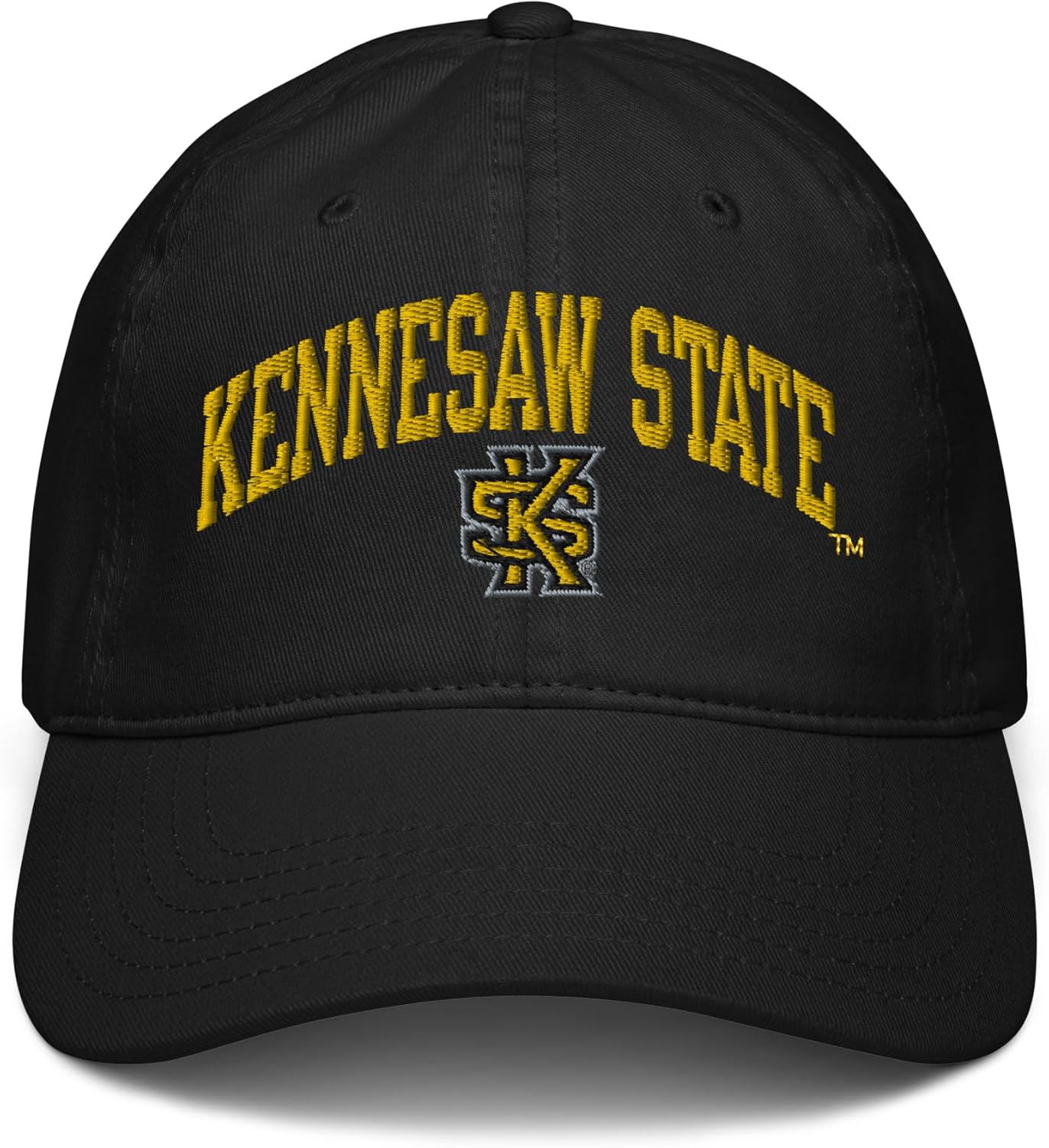 Kennesaw State Owls Arch Over Black Officially Licensed Adjustable Baseball Hat