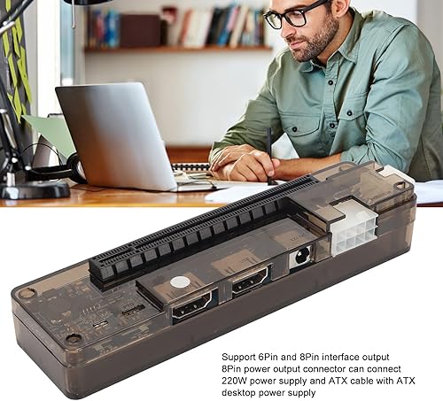 Miniatura 2 de Base externa de la tarjeta de vídeo independiente del ordenador portátil, 6Pin interfaz salida PCI E3.0 portátil externo GPU tarjeta gráfica base, TD