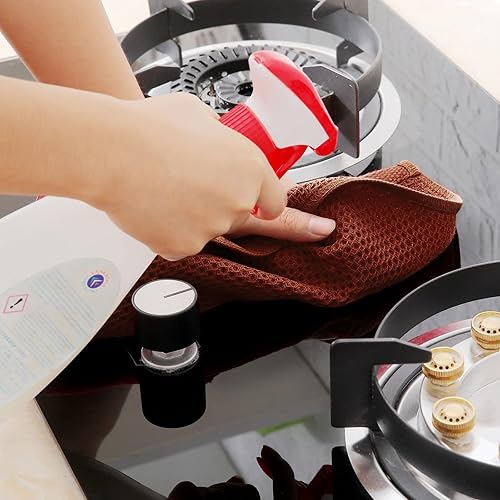 Miniatura 52 de Homaxy Trapo de cocina de 100% algodón, tejido de punto gofre, ultrasuaves, absorbentes, de secado rápido, para limpiar, 13 x 28 pulgadas, paquete