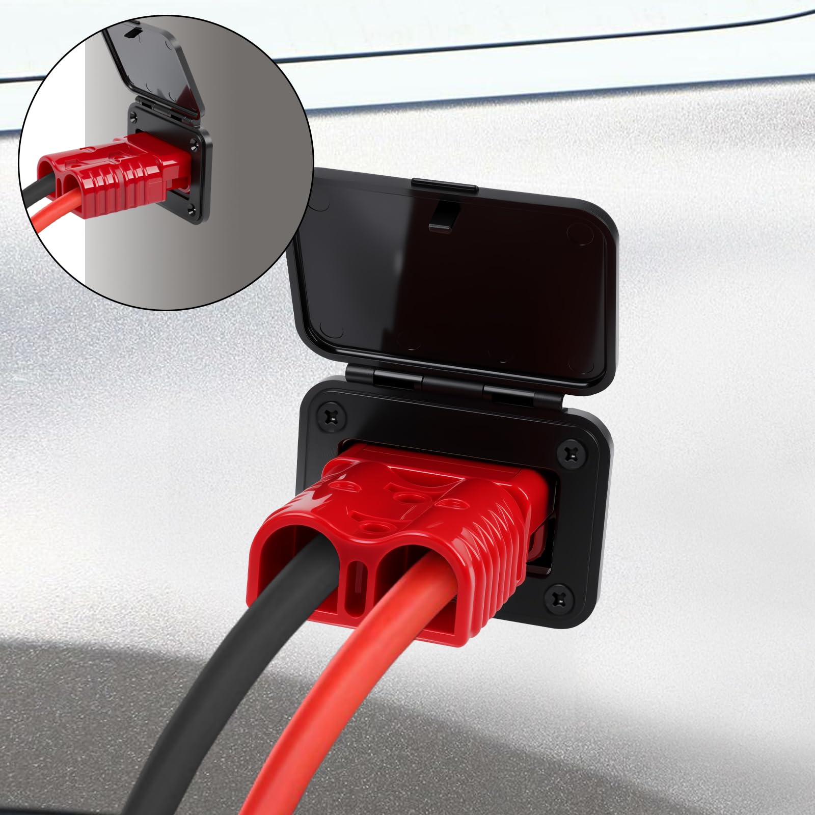 175A Connettore Batteria Rapida con Coperchio, Presa Disconnessione per Auto, Camping-Car, Barca, ATV, Camion, Trattore, Argano, Rimorchio, Gru - Kit Connettore Ad Alta Intensità
