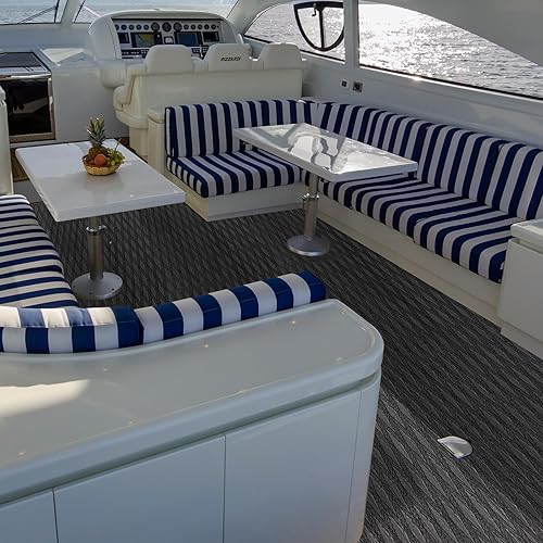 Miniatura 3 de SABUIDDS Suelo de lancha de espuma EVA de 90.5 x 21.6 pulgadas - 0.236 in autoadhesivo antideslizante para lanchas de pontón, veleros, botes a