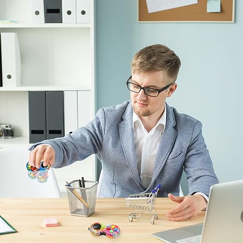 Miniatura 43 de Skylety 2 piezas de juguetes para la ansiedad para adultos, almohadilla de cesta de Navidad, para aliviar el estrés, cubo de clicker, juguete