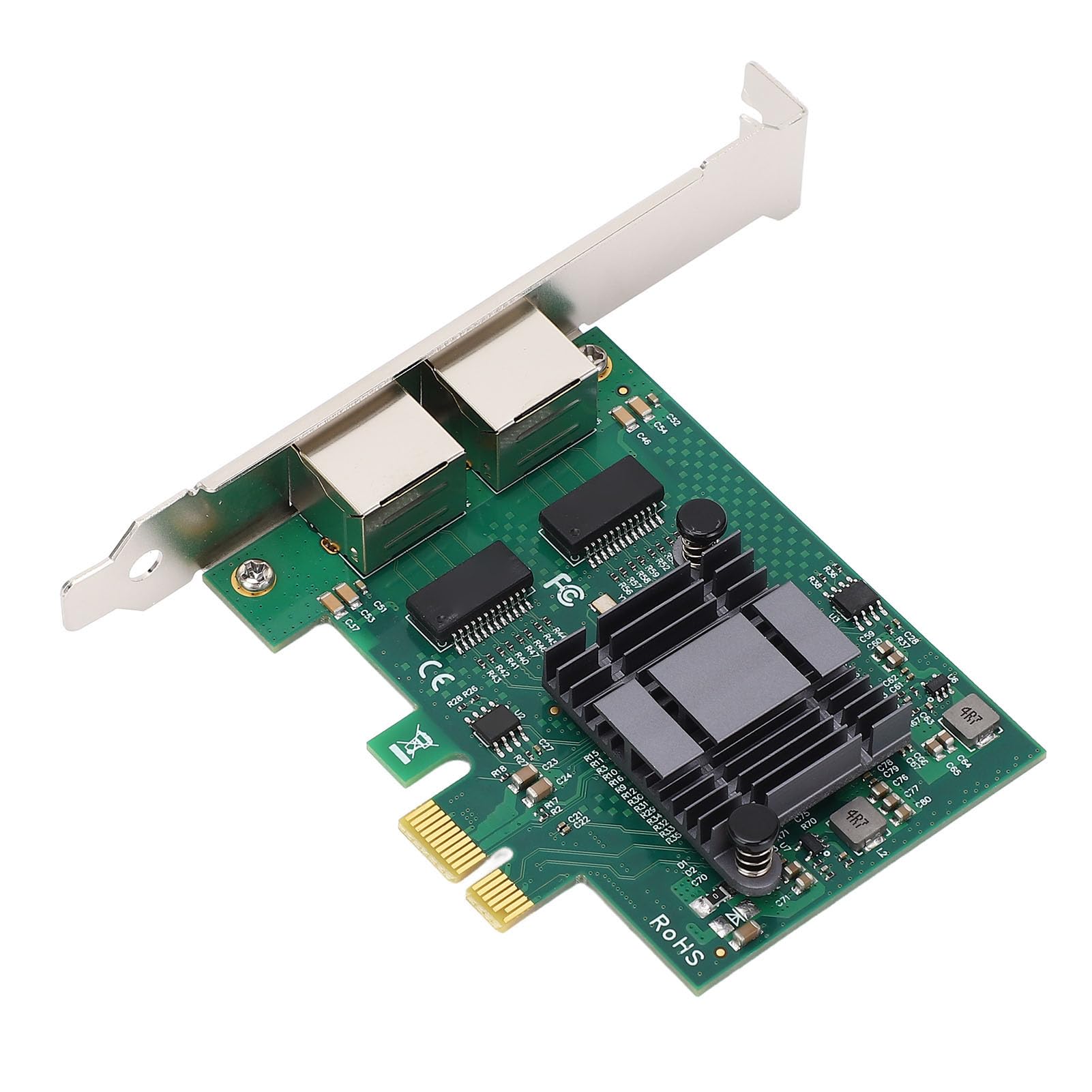 Aramox Karta Sieciowa PCIe Gigabit Ethernet, 2 Porty RJ45