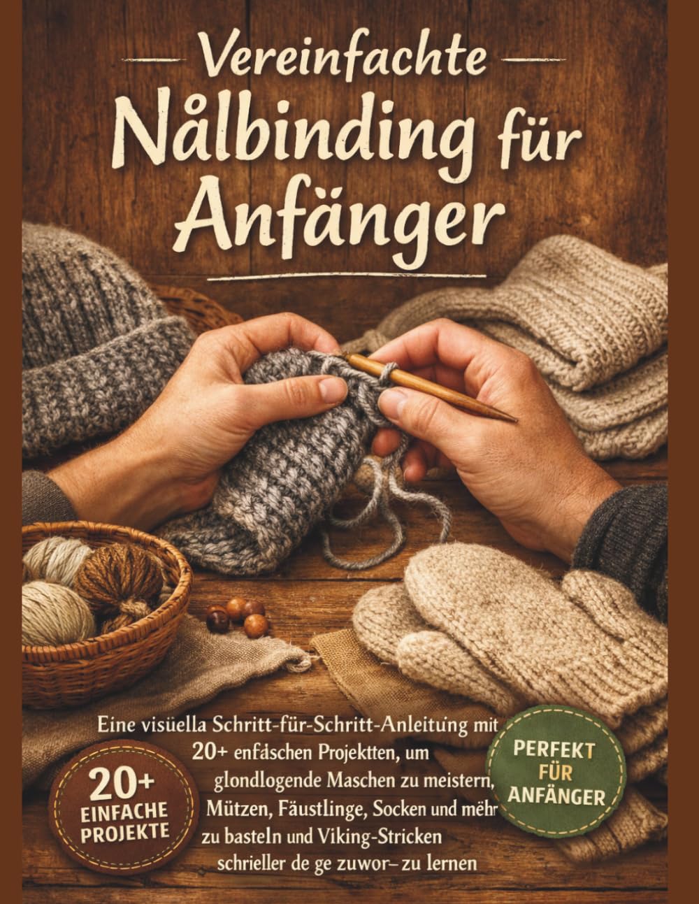 Vereinfachte Nalbinding für Anfänger: Eine visuelle Schritt-für-Schritt-Anleitung mit 20+ einfachen Projekten, um grundlegende Maschen zu meistern, ... schneller als je zuvor zu lernen