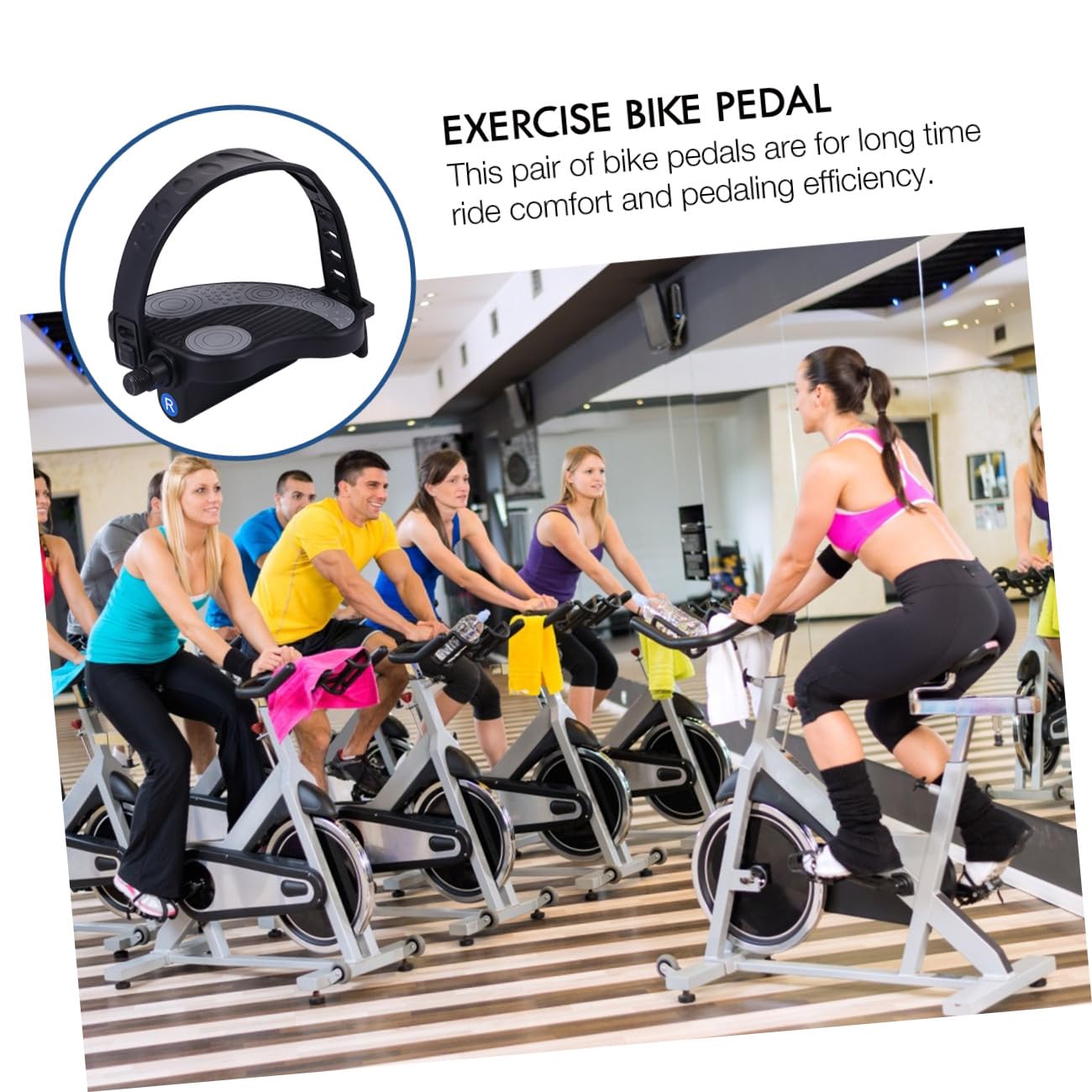 Pedales para Bici Estática Correas de Ajuste Rápido, Plataforma Amplia Antideslizante, Accesorios Compatibles para Entrenamiento Fitness y Ciclismo Indoor Varios Estilos
