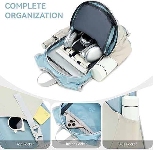 Miniatura 4 de Mochila pequeña de senderismo de 15 litros para mujeres y hombres, mochila plegable y plegable casual para acampar viajes al aire libre, azul