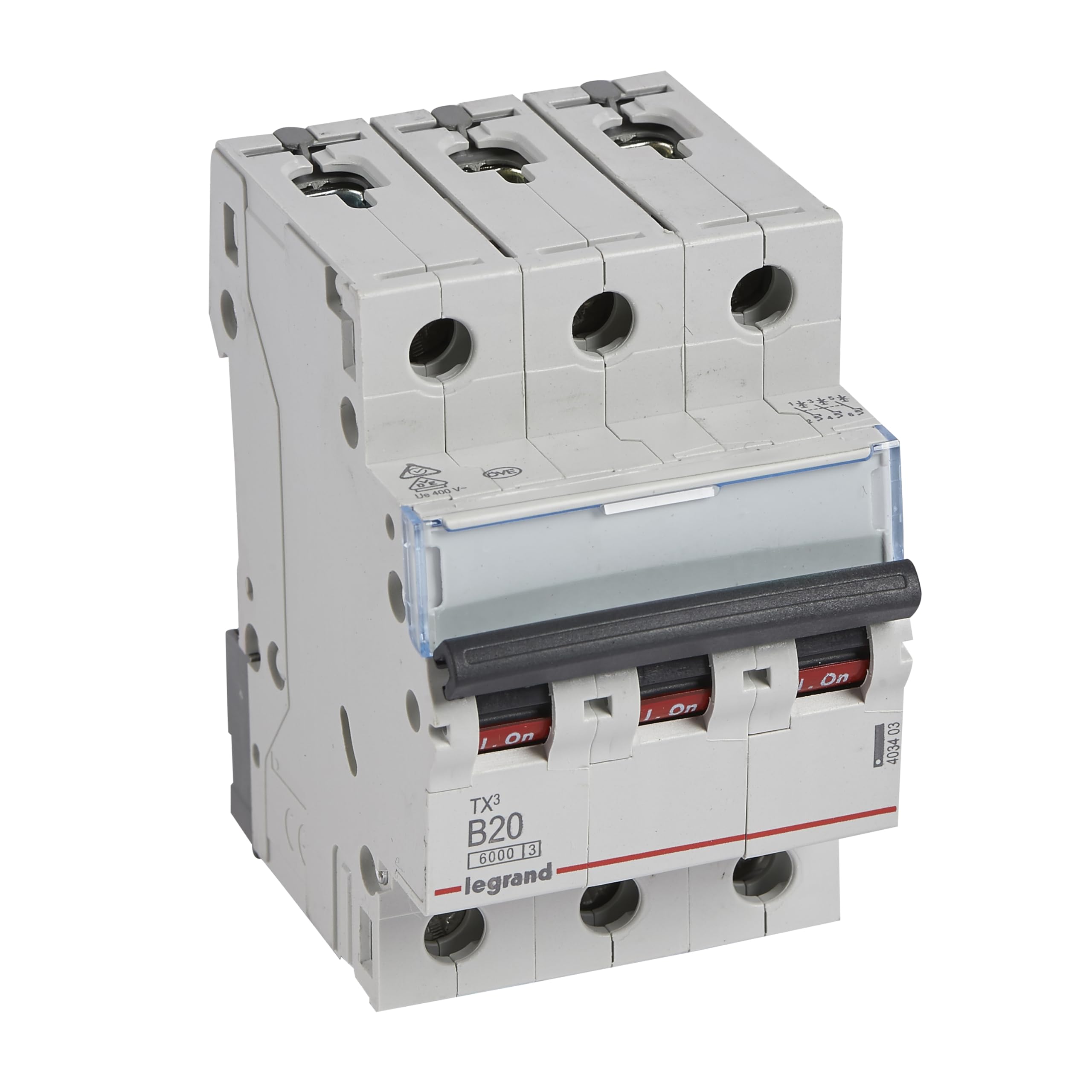 Miniature circuit breaker 3P B 20A 6kA AC S303 TX3 403403 /T2UK