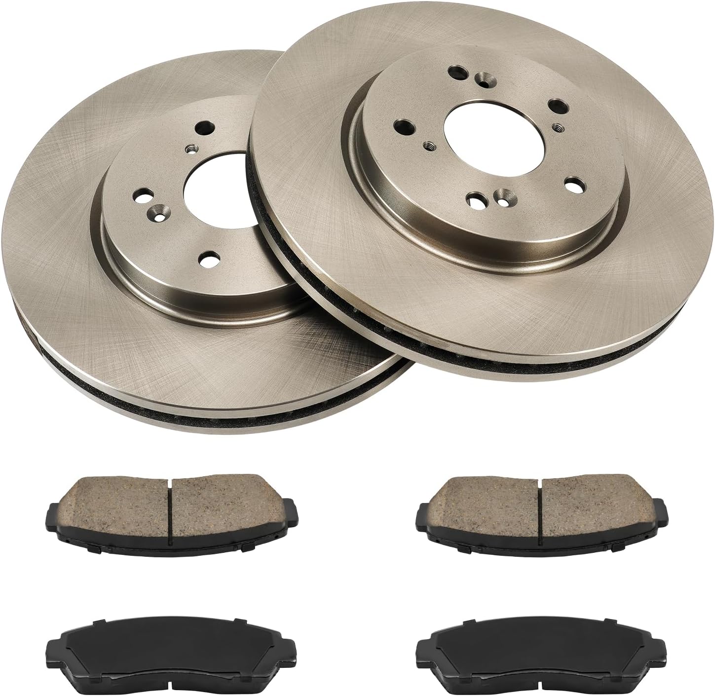 KAX Front Brake Kit, Carbon Fiber Ceramic Brake Pads and Rotors | Replacement for Honda Accord Crosstour 2011, Honda Crosstour 2012-2015, Honda CR-V 2012-2016, 11.65in Front Brakes