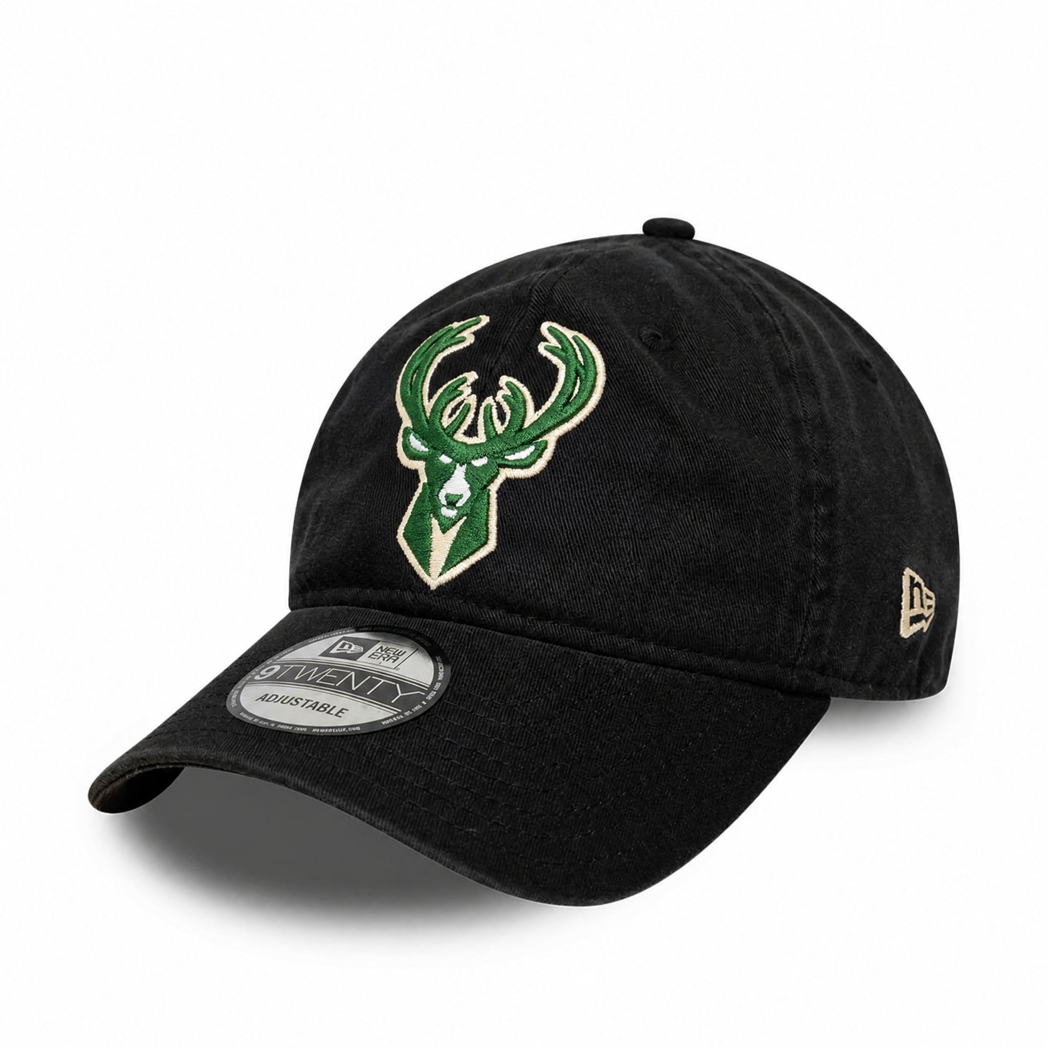 New Era Unisex #29-Bucks-Black-31996 Milwaukee Bucks Nba Team Black 9Twenty Unstructured Strapback Cap