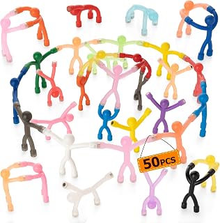 50 Pack Magnetic People for Adults, Decorative Magnet Men Refrigerator Magnets, Creative Fridge Magnets for Locker, Kitchen & Office (30 Transparent + 20 Solid)