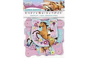 Spirit Riding Free Birthday Jointed Banner - 6 Ft, Multicolor, 1 Pc