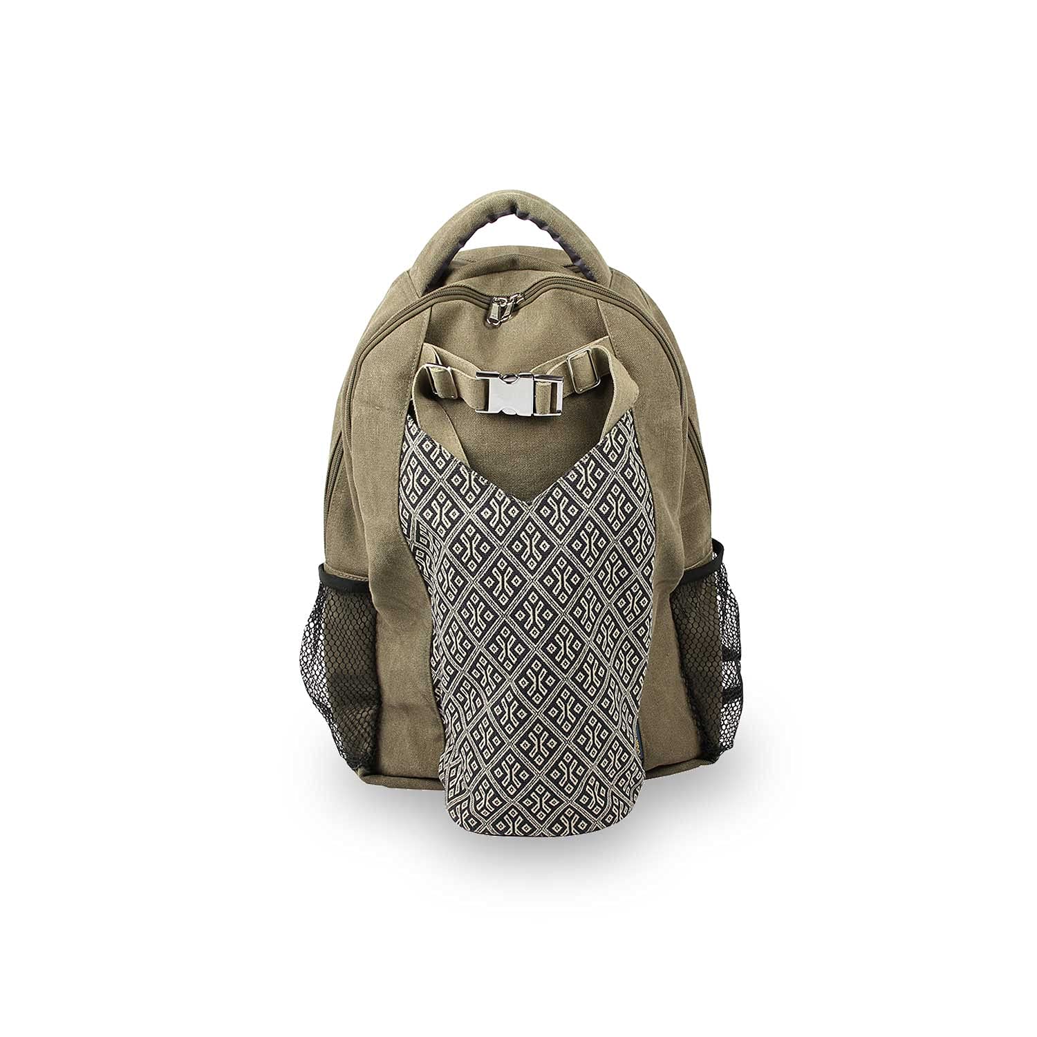 Yoga-Mad Yoga Mat Bag Backpack | Cotton Outer Rucksack | Ideal Yoga Mat Carrier for Commuters and General Travel | Various Storage Compartments Yoga Mat Not Included