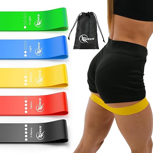 Bandas de resistencia, bandas de entrenamiento de ejercicio para mujeres y hombres, 5 juegos de bandas elásticas para entrenamiento, banda elástica disponible en Yaxa Venezuela