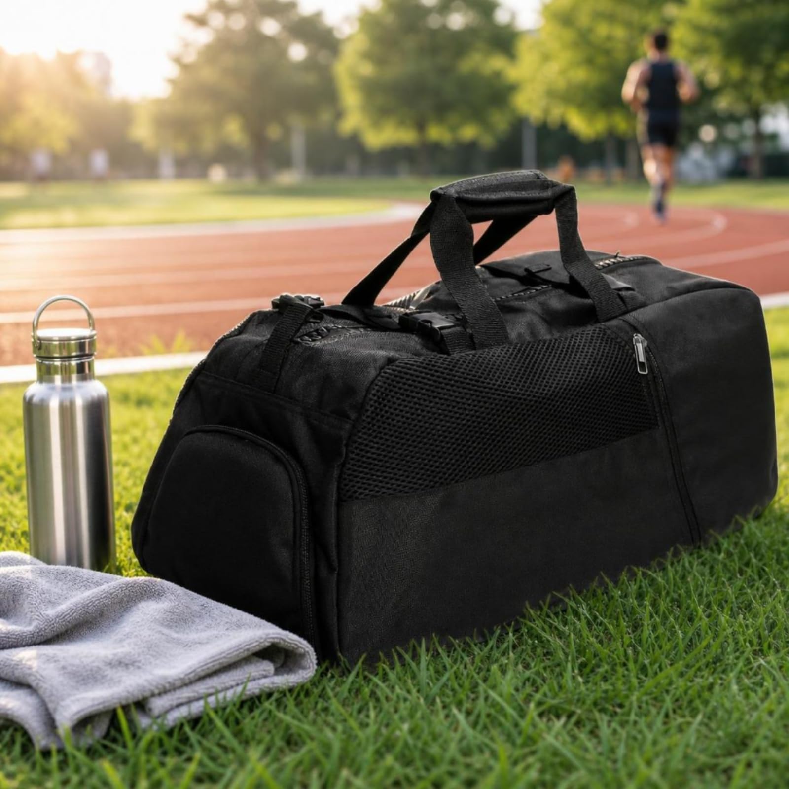 rockible Borsa Sportiva Contenitore Portaoggetti Borsone Zaino Borsa da Viaggio Borsa Palestra Versatile Convertibile Manico Superiore Spallacci Regolabili