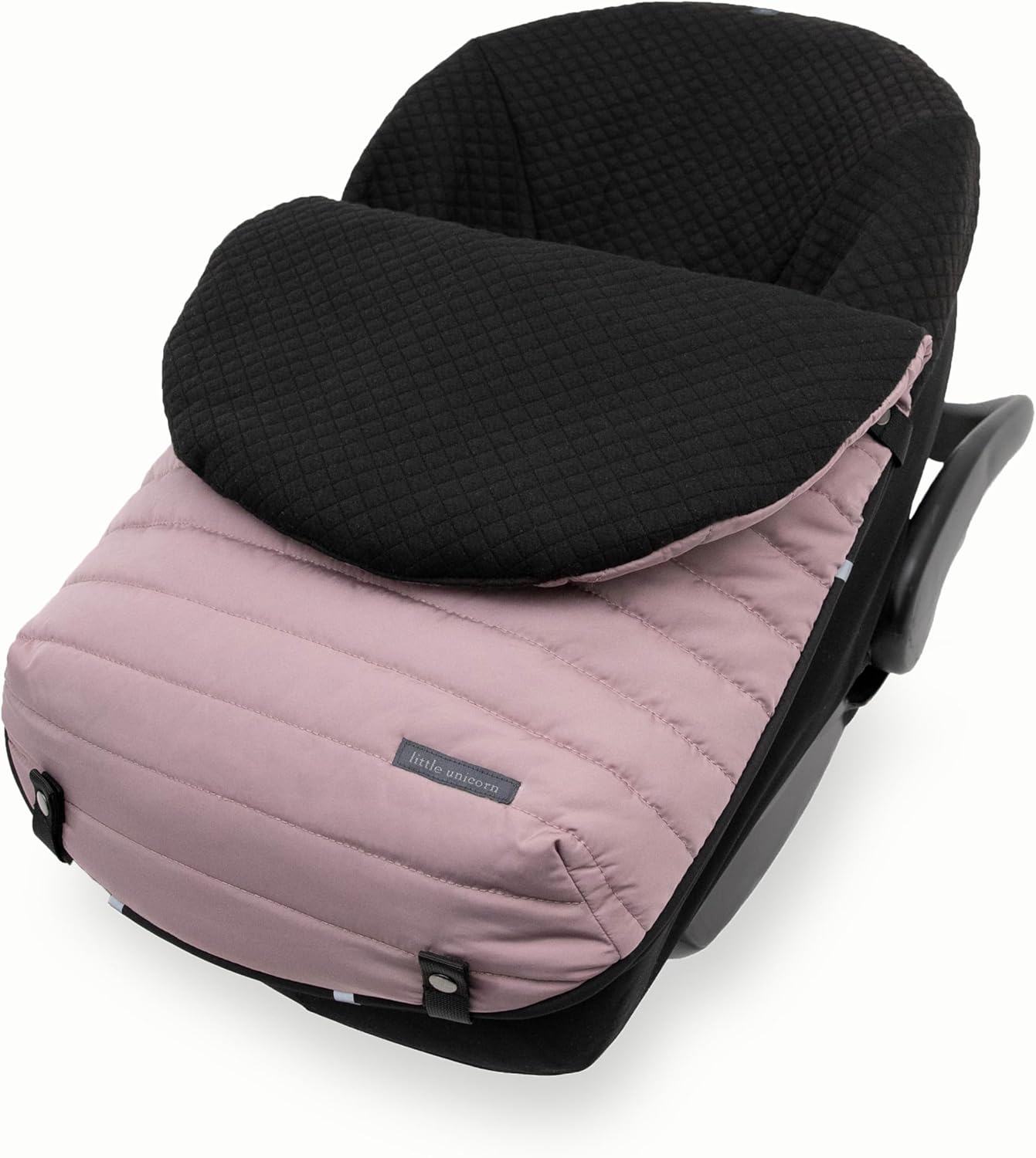 Little Unicorn Infant Car Seat Footmuff – Weather-Resistant Baby Bunting Bag with Magnetic Closure, Non-Slip Backing & Open Harness Design – Universal Fit Winter Cover for Baby Car Seat & Stroller Mauve