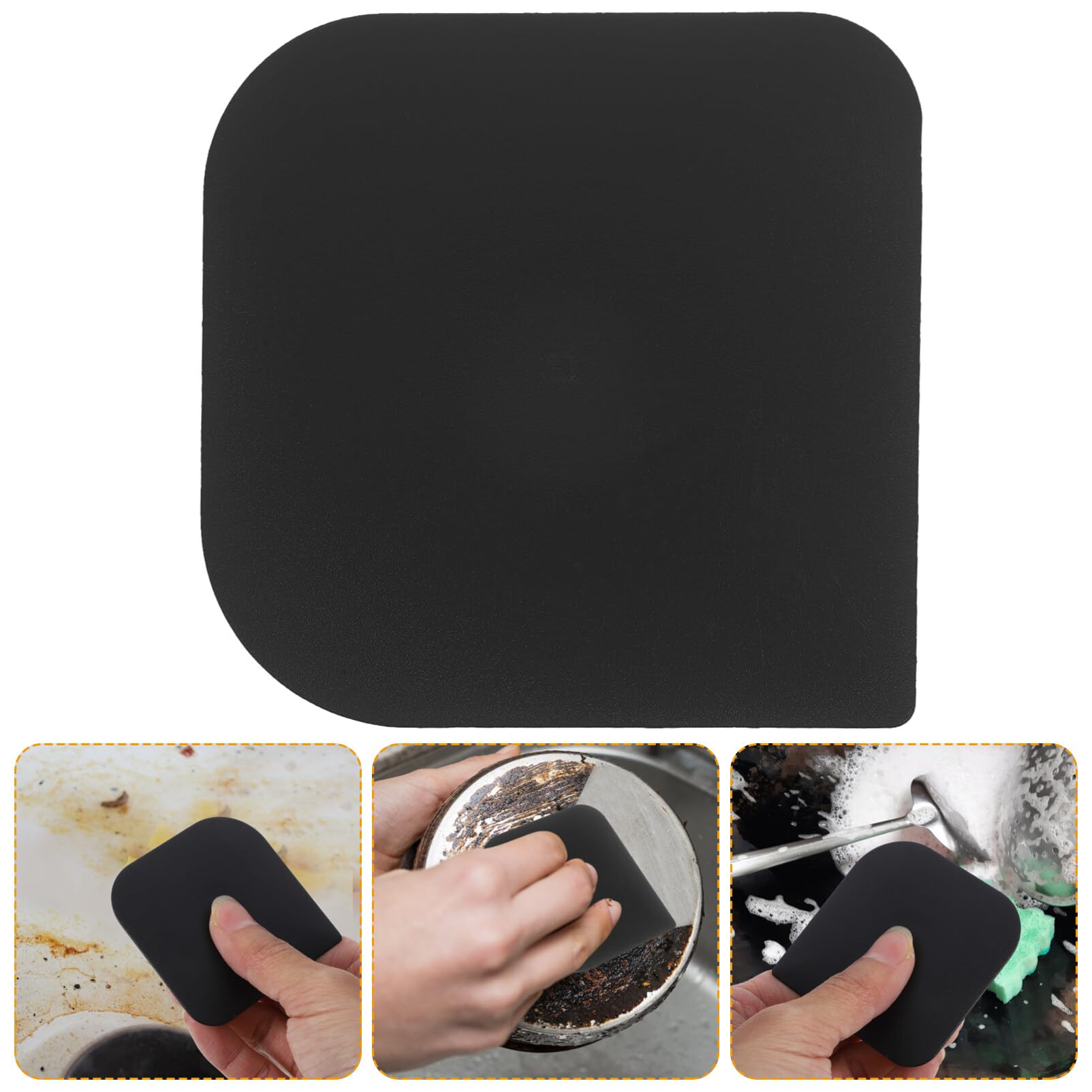 HOLIDYOYO Grease-proof Reusable Spatula for Saucepan Kitchen Cleaning Scraper Dough Scraper