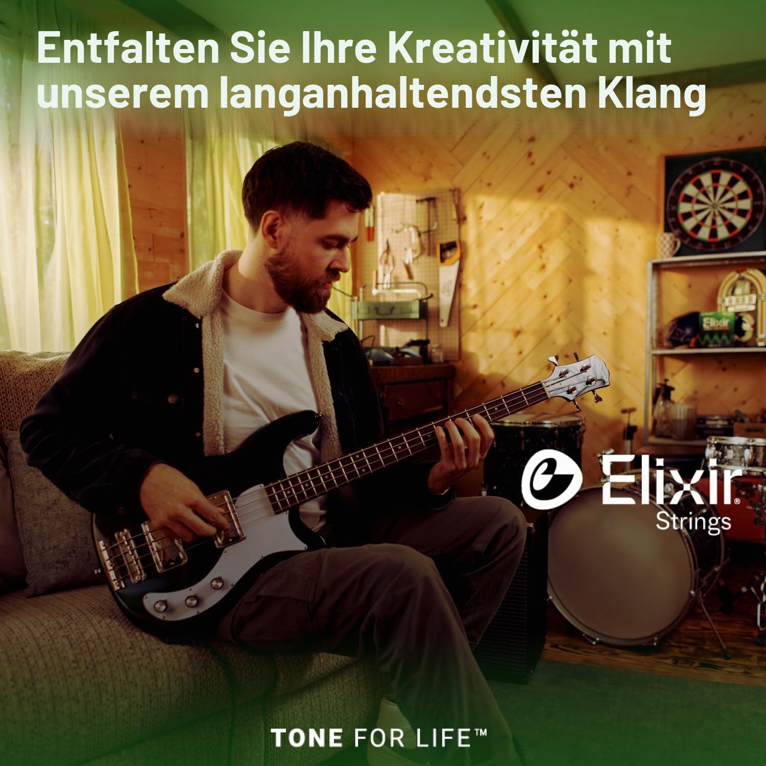 Elixir® Saiten Nickel-Wound 5-str. E-Basssaiten mit NANOWEB® Beschichtung, Long Scale, Light/Medium (.045-.135)
