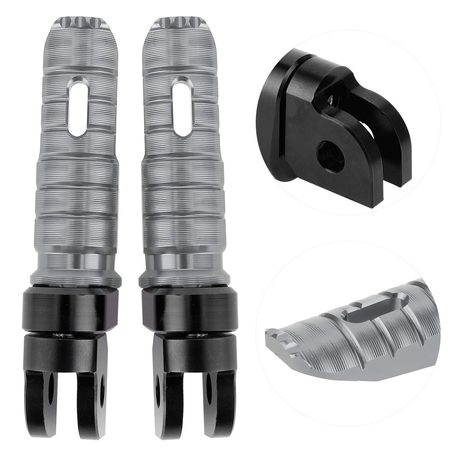 Coppia pedane anteriori per moto Yctze Anteriore sinistro destro adatto per MT ‑ 03 MT ‑ 25 MT ‑ 07 MT ‑ 09 R3 XJ6(Titanio)