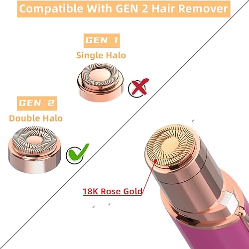 Miniatura 6 de Cabezales de repuesto para removedor de vello facial para cabezales de repuesto impecables Gen 2 adecuados para acabado táctil, herramienta de