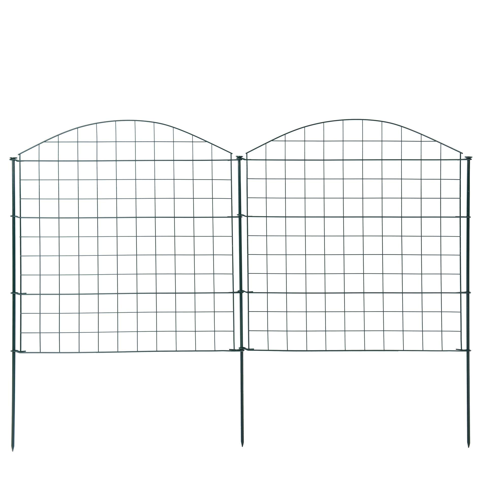 ESTEXO Gartenzaun Welpenauslauf Teichzaun Gitterzaun Freigehege Begrenzung Zaun Metallzaun Zaunelemente Metallgitter (Oberbogen)